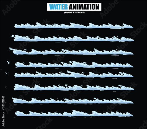 animation sprite sheet of water splash, liquid splashes, dripping water, ripples animation, fountain water fall animation, liquid water explosion, sprite sheet of water, splash effect