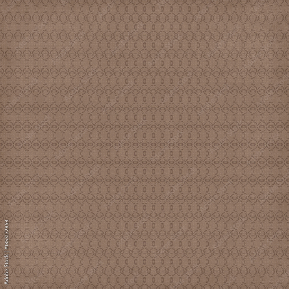 Fototapeta premium Seamless subtle geometric pattern with small repeating circular motifs in soft brown tones. Neutral textured background ideal for wallpapers, textiles, packaging, branding, classic minimalist designs.