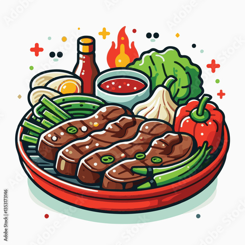 cuisine, meal, dish, meat, bulgogi, delicious, dinner, restaurant, beef, cooking, lunch, traditional, food, healthy, gourmet, asian, background, menu, spicy, plate, bbq, korean, korean food, barbecue,