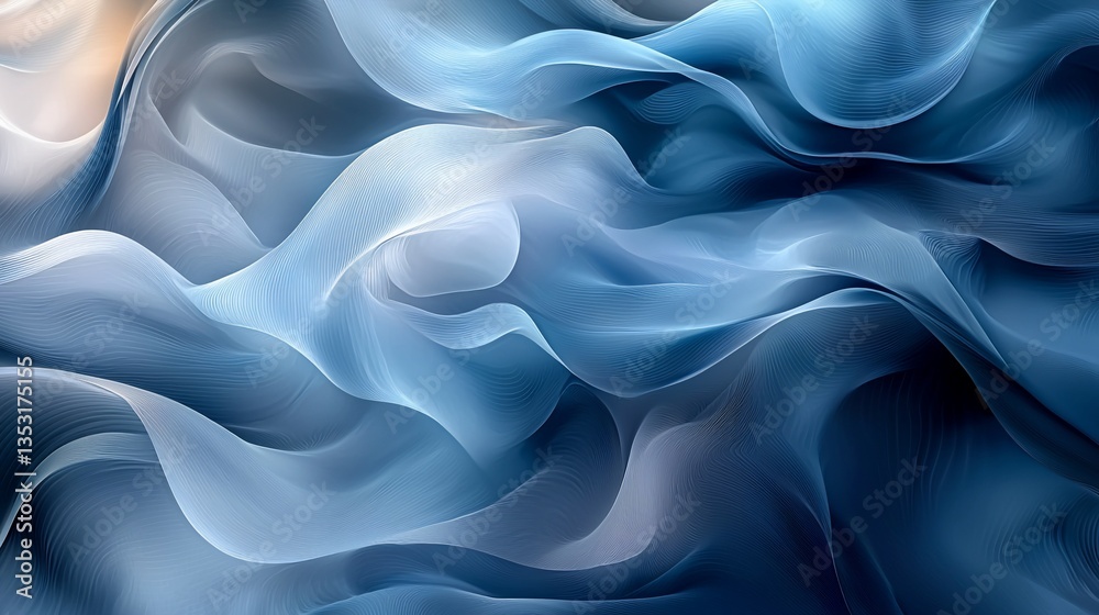 Obraz premium Abstract blue wave background.