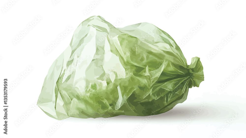 Close-up studio shot of a head of wilted lettuce inside a crumpled clear plastic bag against a white background. The lettuce appears limp and somewhat discolored, suggesting a lack of freshness. Close-up studio shot of a head of wilted lettuce inside a crumpled clear plastic bag against a white background. The lettuce appears limp and somewhat discolored, suggesting a lack of freshness.