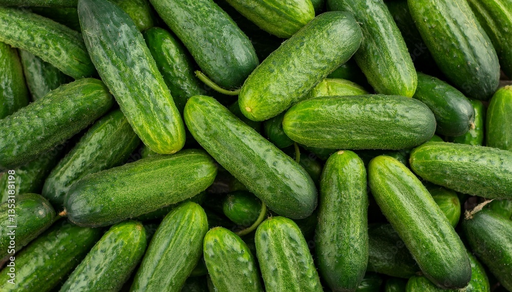 Fresh green cucumbers Fresh green cucumbers