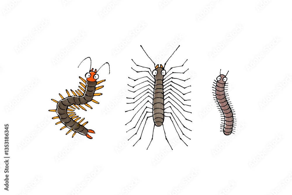 Obraz premium ムカデ ゲジゲジ ヤスデ