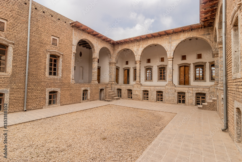 Fototapeta premium Courtyard of a renovated house at the Erbil citadel in Erbil (Hawler), Kurdistan Region of Iraq