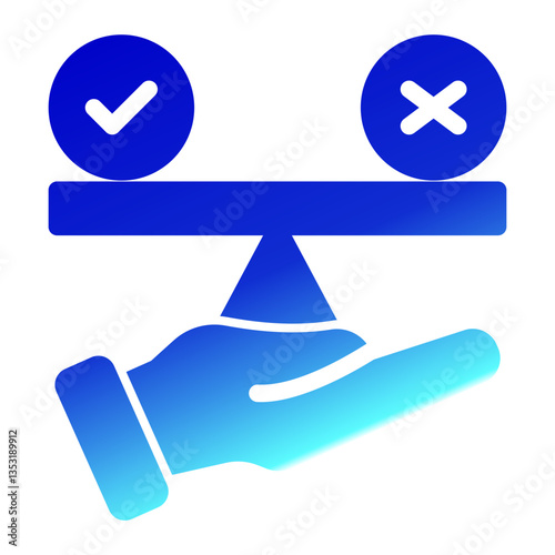 Ethical Icon Solid Gradient Style for Credibility Pack Icon Themes