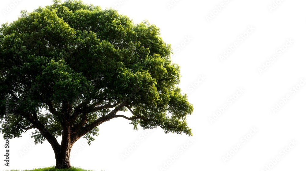 Lush Green Tree Isolated on White Background. Lush Green Tree Isolated on White Background.