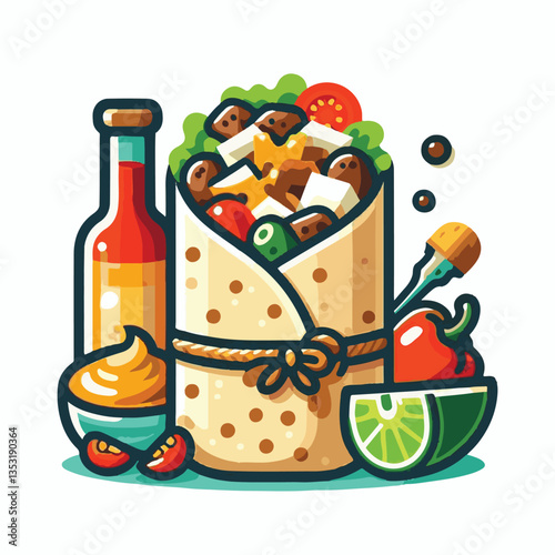 food, meal, restaurant, meat, burrito, menu, fast, delicious, lunch, dinner, snack, mexican, background, dish, beef, chicken, salad, isolated, grilled, bread, wrap, vegetable, set, collection, plate, 