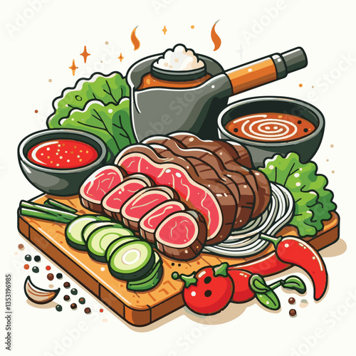cuisine, meal, dish, meat, bulgogi, delicious, dinner, restaurant, beef, cooking, lunch, traditional, food, healthy, gourmet, asian, background, menu, spicy, plate, bbq, korean, korean food, barbecue,
