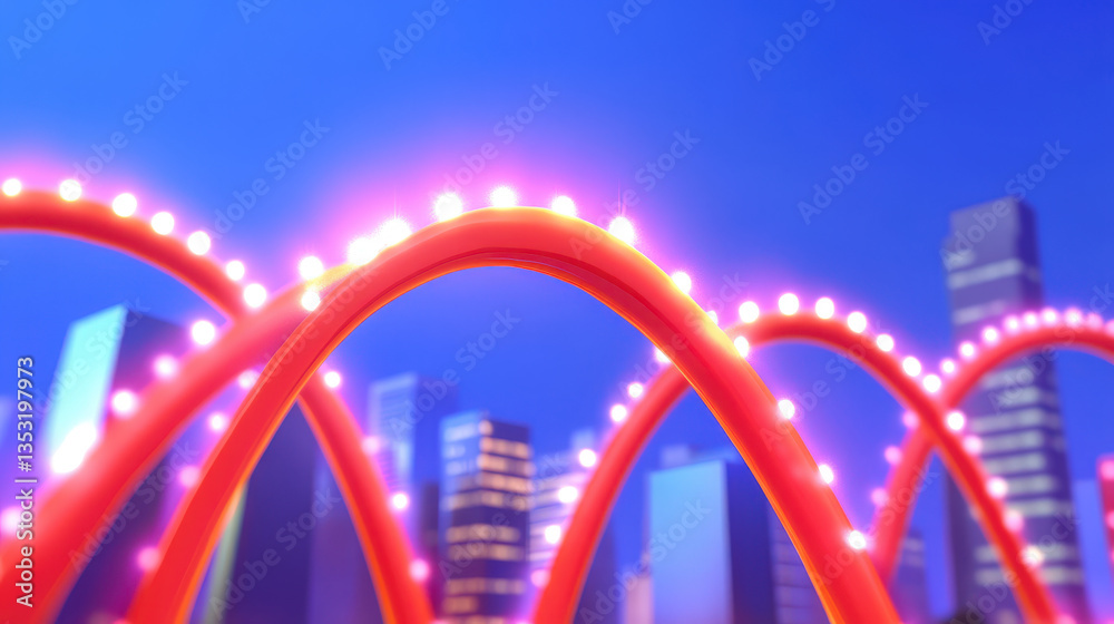 Neon Lights Over the City Neon Lights Over the City