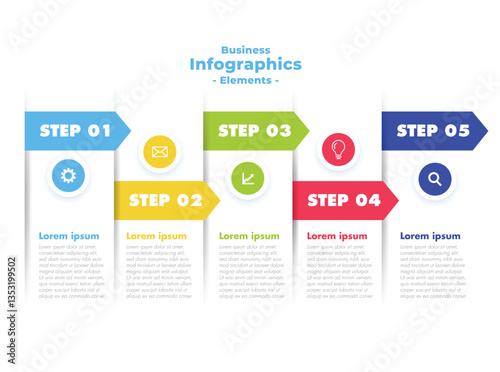 5 steps infographic