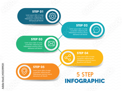 5 steps infographic
