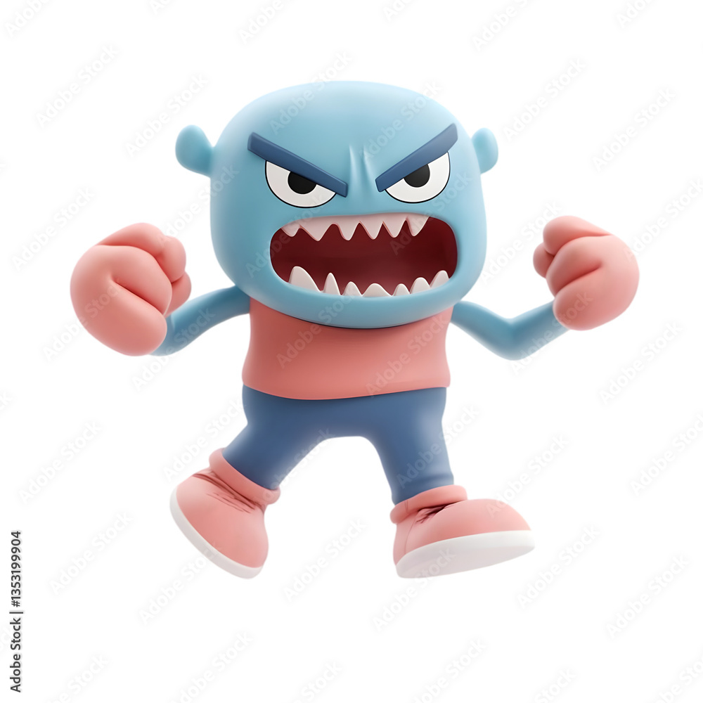Angry Cartoon Character Illustration Angry Cartoon Character Illustration