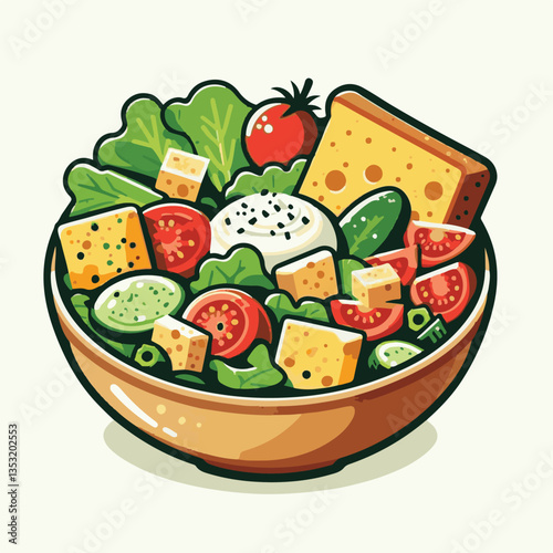 healthy, lunch, food, cheese, meal, lettuce, fresh, salad, green, gourmet, bread, parmesan, delicious, sauce, vegetable, dinner, caesar, bowl, chicken, appetizer, cuisine, dish, crouton, grilled, plat