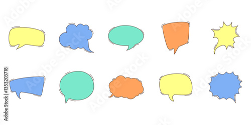 Comic and speech bubble chat shape