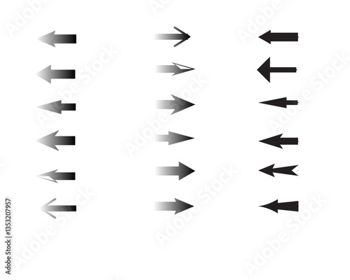  set of black icons arrow icon arrow v vector. 
simple arrows, abstract arrows, decorative arrows, classic arrows, left arrow, right arrow, up arrow, down arrow, diagonal arrows, looping arrows, refre