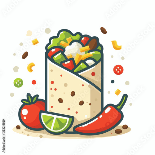 food, meal, restaurant, meat, burrito, menu, fast, delicious, lunch, dinner, snack, mexican, background, dish, beef, chicken, salad, isolated, grilled, bread, wrap, vegetable, set, collection, plate, 