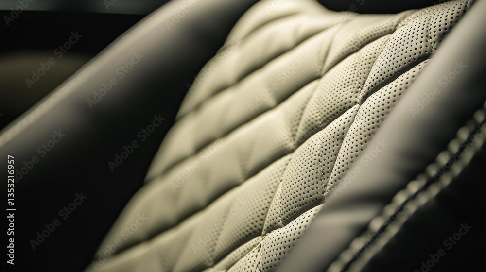 Naklejka premium Elegant Soft Quilted Leather Upholstery Design for Modern Interiors