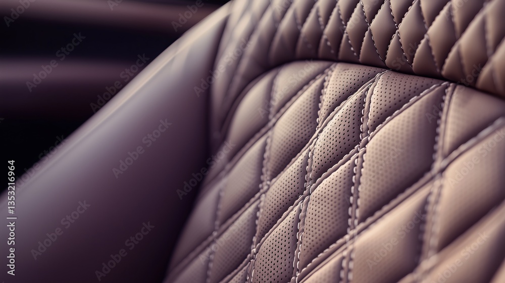 Naklejka premium Soft Quilted Leather Upholstery Detail for Elegant Interior Design