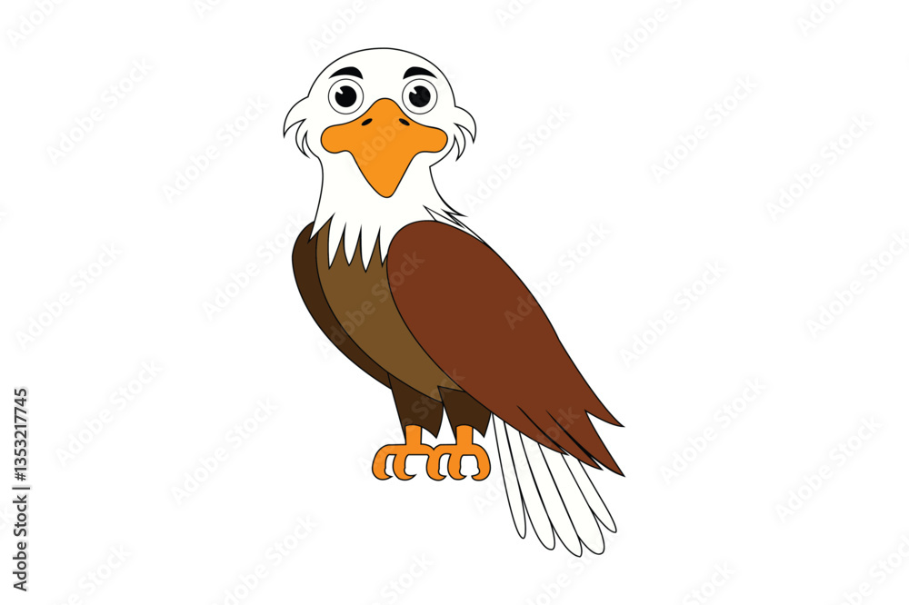 Fototapeta premium eagle cartoon vector illustration
