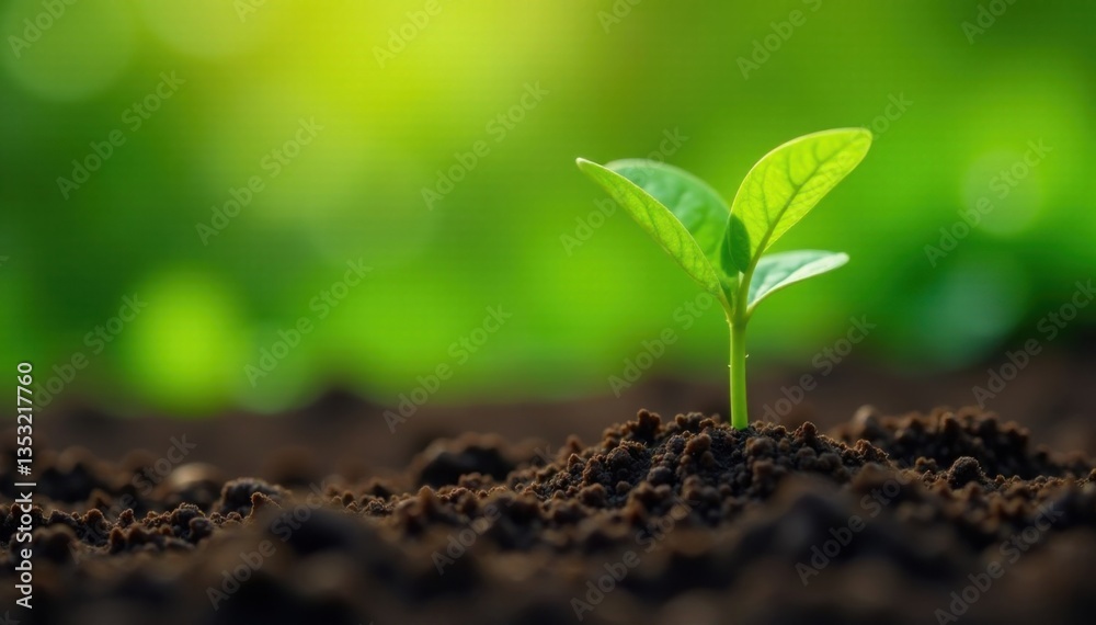Coffee bean seedlings emerging from a mother plant in a natural setting, growth, flora, sprouts Coffee bean seedlings emerging from a mother plant in a natural setting, growth, flora, sprouts