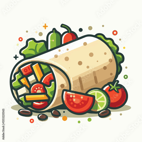 food, meal, restaurant, meat, burrito, menu, fast, delicious, lunch, dinner, snack, mexican, background, dish, beef, chicken, salad, isolated, grilled, bread, wrap, vegetable, set, collection, plate, 