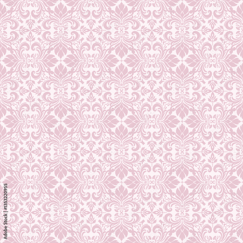 Elegant Pink Damask Seamless Pattern for Sophisticated Decorative Design . Vector illustration. Elegant Pink Damask Seamless Pattern for Sophisticated Decorative Design . Vector illustration.