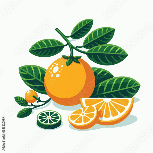 citrus, green, fresh, fruit, organic, food, tropical, background, closeup, juicy, nature, juice, ripe, healthy, vitamin, isolated, leaf, yellow, color, orange, natural, sweet, white, diet, object, veg