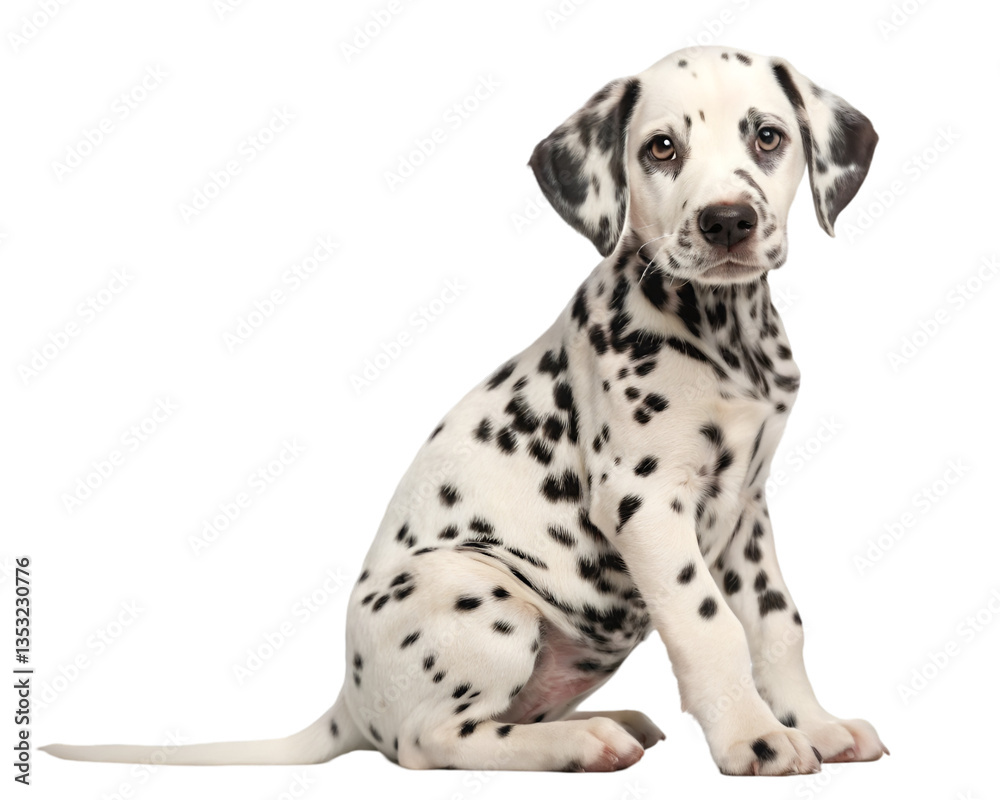 Dalmatian Puppy Sitting and Looking at the Camera – Isolated Transparent PNG
Dalmatian Puppy Sitting and Looking at the Camera – Isolated Transparent PNG