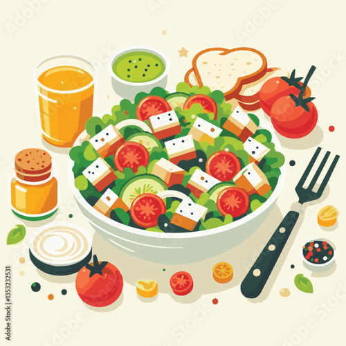 healthy, lunch, food, cheese, meal, lettuce, fresh, salad, green, gourmet, bread, parmesan, delicious, sauce, vegetable, dinner, caesar, bowl, chicken, appetizer, cuisine, dish, crouton, grilled, plat