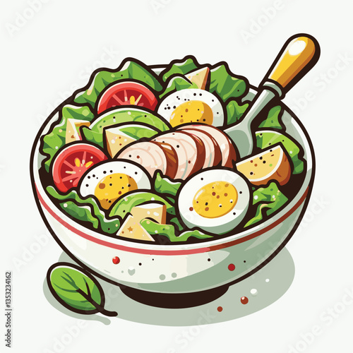 healthy, lunch, food, cheese, meal, lettuce, fresh, salad, green, gourmet, bread, parmesan, delicious, sauce, vegetable, dinner, caesar, bowl, chicken, appetizer, cuisine, dish, crouton, grilled, plat