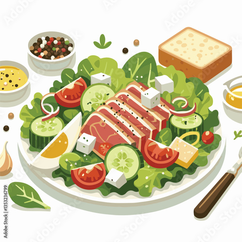 healthy, lunch, food, cheese, meal, lettuce, fresh, salad, green, gourmet, bread, parmesan, delicious, sauce, vegetable, dinner, caesar, bowl, chicken, appetizer, cuisine, dish, crouton, grilled, plat