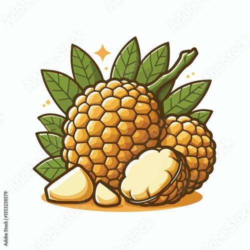 fresh, asian, cempedak, food, fruit, tropical, healthy, ingredient, asia, yellow, sweet, exotic, tasty, delicious, raw, background, green, dessert, ripe, tropical fruit, organic, nature, closeup, natu