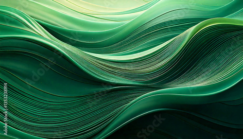 Fototapeta Naklejka Na Ścianę i Meble -  緑　3d　生成AI　背景