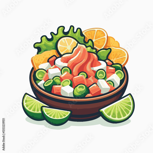 ceviche, food, seafood, gourmet, lime, fresh, meal, fish, appetizer, delicious, cuisine, citrus, peru, peruvian, restaurant, raw, cebiche, marinated, cilantro, onion, seviche, lunch, background, salad