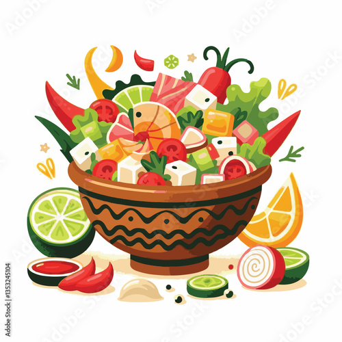 ceviche, food, seafood, gourmet, lime, fresh, meal, fish, appetizer, delicious, cuisine, citrus, peru, peruvian, restaurant, raw, cebiche, marinated, cilantro, onion, seviche, lunch, background, salad