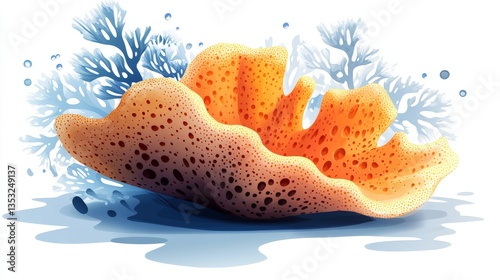 Coral Reef's Delicate Dance: A vibrant coral formation showcases nature's underwater artistry, capturing the intricate beauty and fragility of marine ecosystems. 