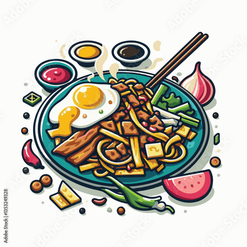 cuisine, delicious, traditional, meal, asian, food, dish, plate, singapore, dinner, malaysia, chinese, lunch, penang, stir, char, tasty, asia, teow, shrimp, noodles, sauce, noodle, hawker, popular, fr