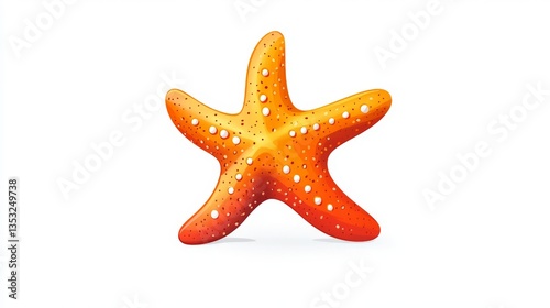 Starfish's radiant charm: A mesmerizing starfish with a vivid orange hue. its intricate details and symmetrical beauty invite curiosity and wonder. This marine marvel shines with a natural elegance