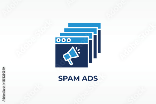 SPAM ADS vector, icon or logo sign isolated symbol illustration