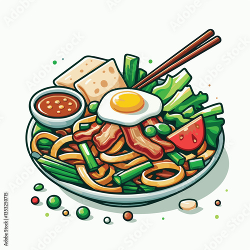 cuisine, delicious, traditional, meal, asian, food, dish, plate, singapore, dinner, malaysia, chinese, lunch, penang, stir, char, tasty, asia, teow, shrimp, noodles, sauce, noodle, hawker, popular, fr