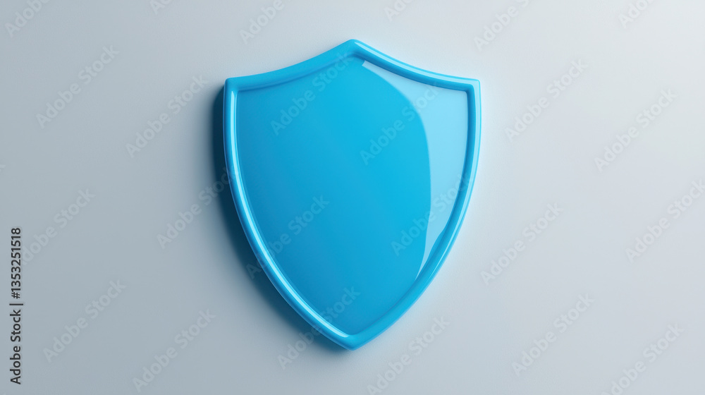 glossy 3D icon of blue shield symbolizes protection and security in modern design 3D icon for Advertising glossy 3D icon of blue shield symbolizes protection and security in modern design 3D icon for Advertising