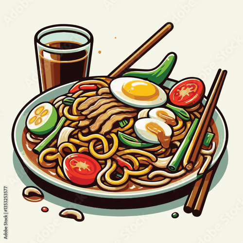 cuisine, delicious, traditional, meal, asian, food, dish, plate, singapore, dinner, malaysia, chinese, lunch, penang, stir, char, tasty, asia, teow, shrimp, noodles, sauce, noodle, hawker, popular, fr