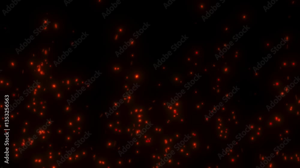 Sparkling Fire Sparks against a Black Background Sparkling Fire Sparks against a Black Background