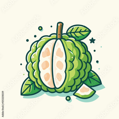 cherimoya, green, fruit, fresh, food, ripe, exotic, sweet, tropical, organic, custard, background, healthy, raw, annona, white, custard apple, delicious, tasty, isolated, dessert, seed, half, chirimoy