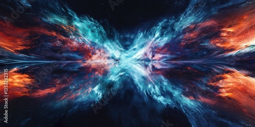 A mysterious rift in space-time revealing an alternate Earth with inverted colors