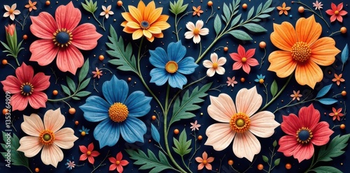 Wallpaper Mural Intricate floral patterns with curved lines and delicate details , flowers, florals Torontodigital.ca