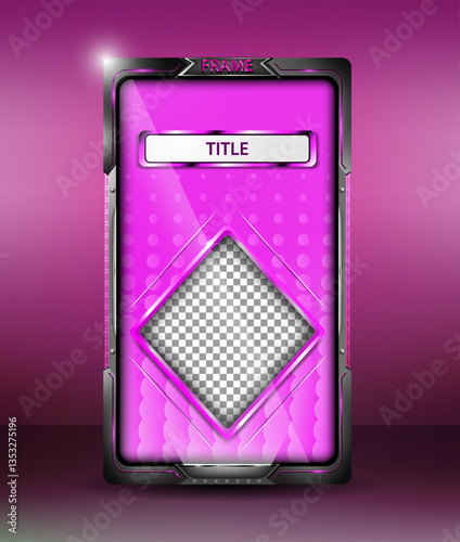 Layout rosa para story em moldura futurista