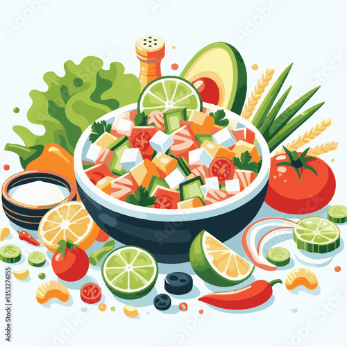 ceviche, food, seafood, gourmet, lime, fresh, meal, fish, appetizer, delicious, cuisine, citrus, peru, peruvian, restaurant, raw, cebiche, marinated, cilantro, onion, seviche, lunch, background, salad
