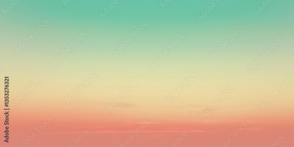 Naklejka premium A smooth gradient of warm and cool soft colors creating a calming, minimalist aesthetic