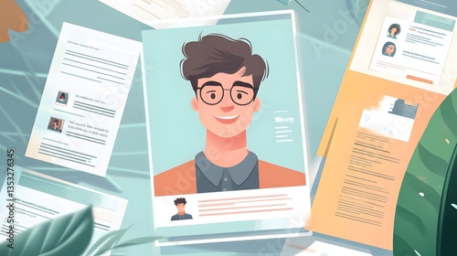 Professional Personal Resume Template for Artistic Profile with Professional Use